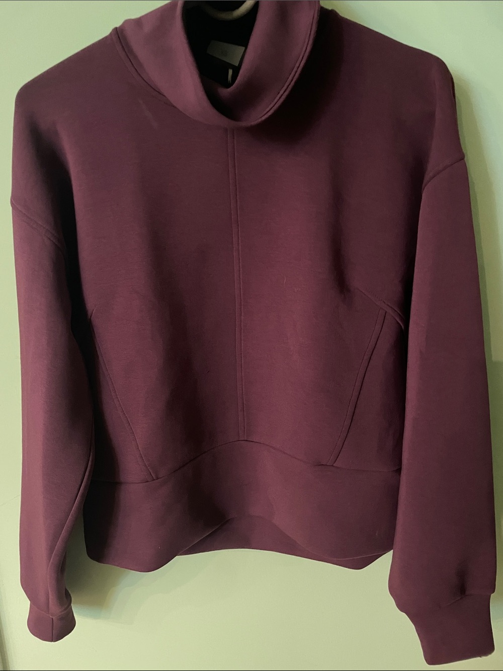 Wine cowl neck sweatshirt